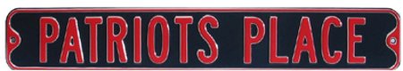 New England Patriots Place Steel Street Sign