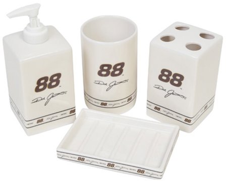 NASCAR #88 Dale Jarrett 4 pc Ceramic Bathroom Set