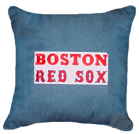 BOSTON RED SOX Denim 18" Square Pillow