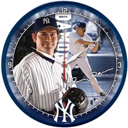 Johnny Damon 12.75" Round Clock
