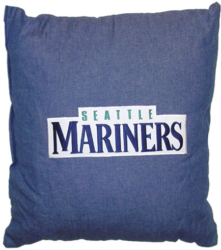 SEATTLE MARINERS 18" Denim Square Pillow