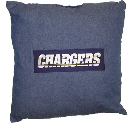 NFL San Diego Chargers Denim 18" Square Pillow