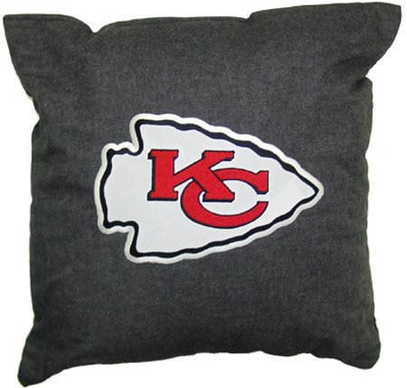 Kansas City Chiefs 18" Denim Square Pillow