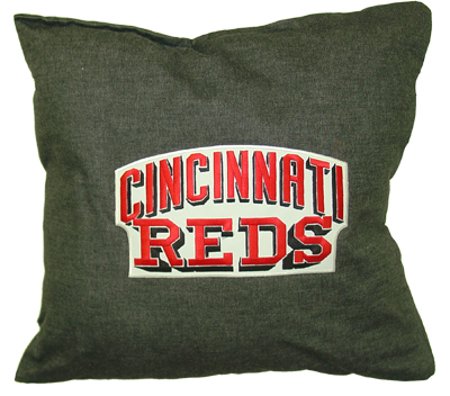 CINCINNATI REDS 18" Denim Square Pillow