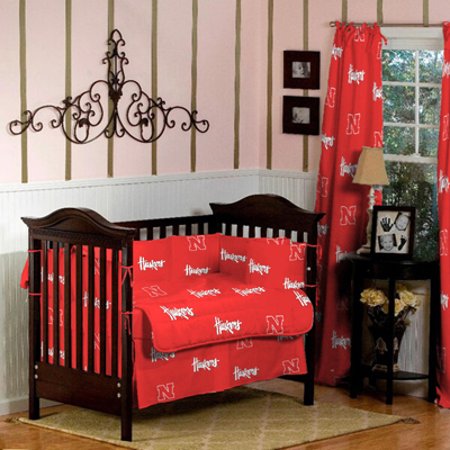 University of Nebraska Collegiate Baby Crib Set