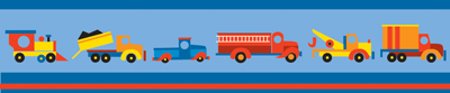 Boys Like Trucks Wall Border